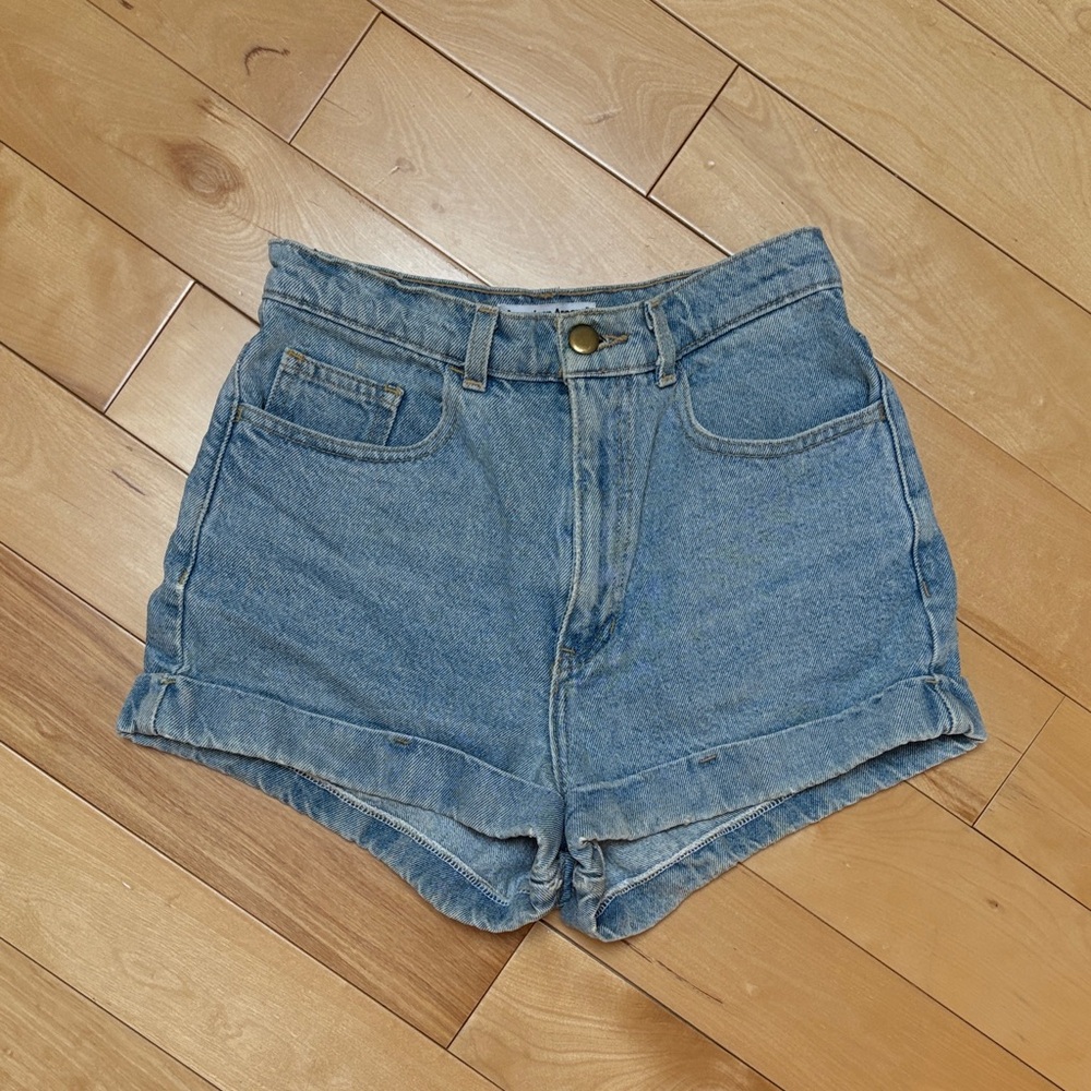 American Apparel Light Blue Jean Shorts